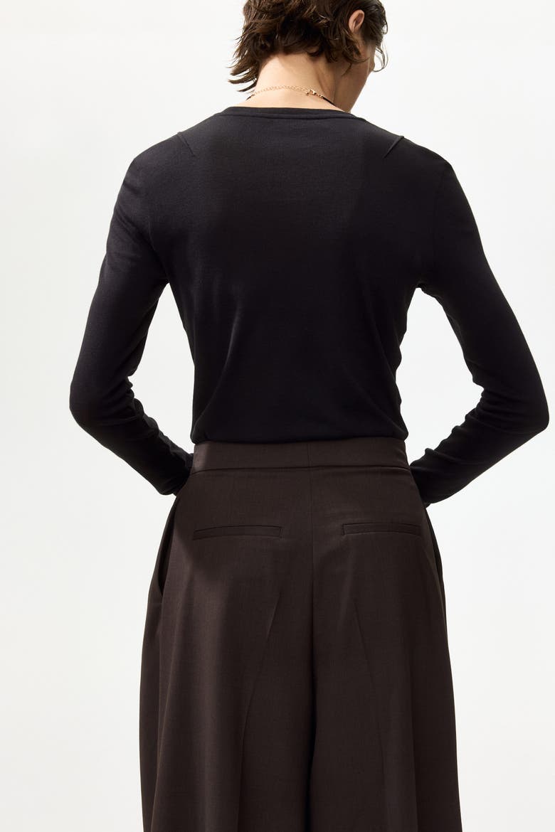 Wide Culottes, Alternate, color, Dark brown