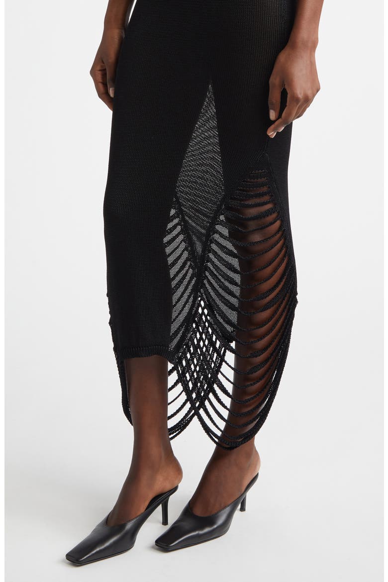 Stalactite Sweater Slipdress, Alternate, color, BLACK