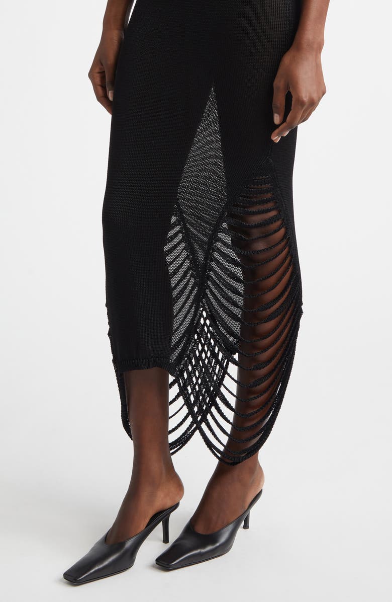 Aisling Camps Stalactite Sweater Slipdress, Alternate, color, Black