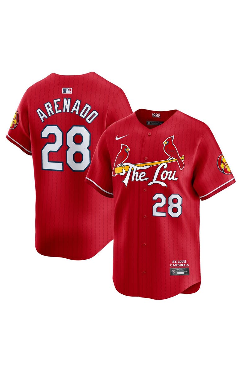 Nike Men's Nike Nolan Arenado Red St. Louis Cardinals 2024 City Connect Limited Player Jersey, Alternate, color, Red