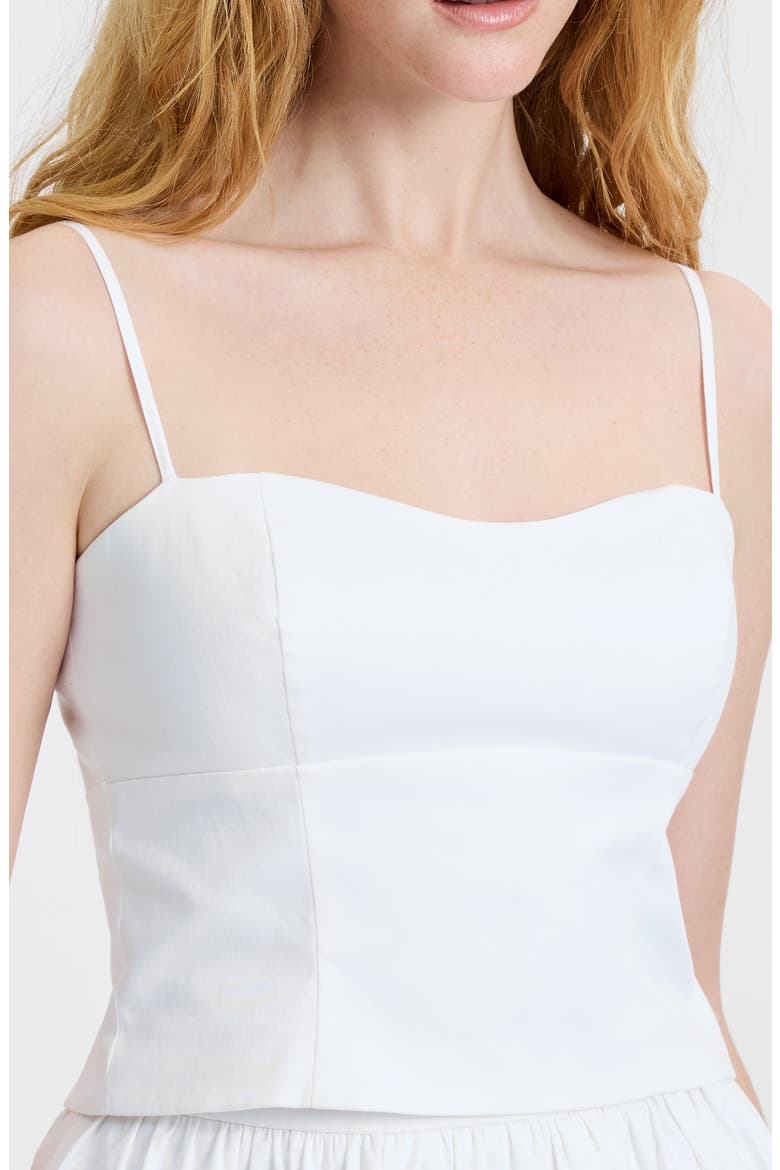 Stretch Cotton Sateen Camisole, Alternate, color, 10-SUMMER WHITE