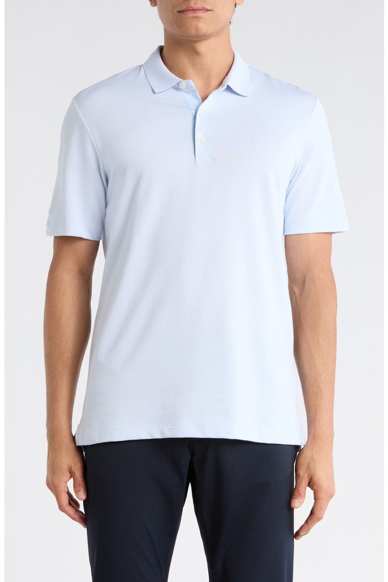 Short Sleeve Polo, Main, color, OLYMPIC/WHITE