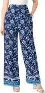 Roaman's Plus Size Printed Wide Leg Pant
