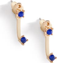 Mint & Lily Birthstone Drop Ear Jacket Earrings