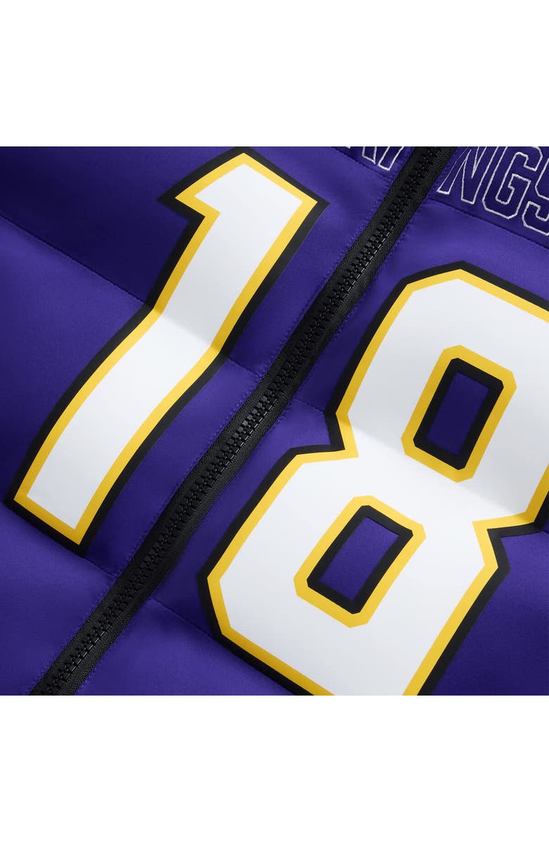 Off Season Unisex Justin Jefferson Purple Minnesota Vikings Player Puffer Vest, Alternate, color, Purple