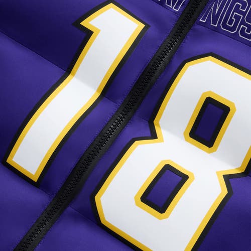 Off Season Unisex Justin Jefferson Purple Minnesota Vikings Player Puffer Vest In Purple