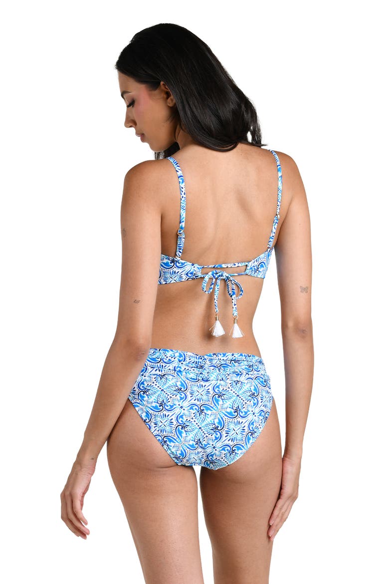 Costa Azul Bandeau Bikini Top, Alternate, color, BLUE