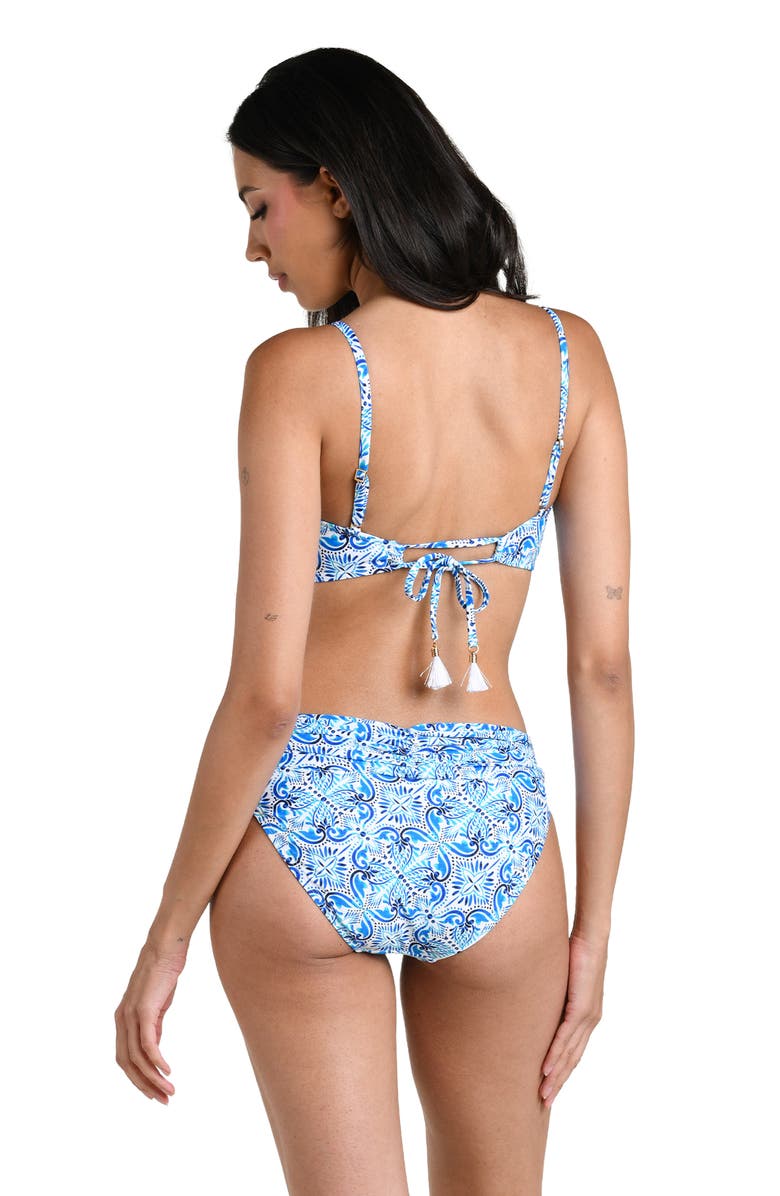 La Blanca Costa Azul Bandeau Bikini Top, Alternate, color, Blue
