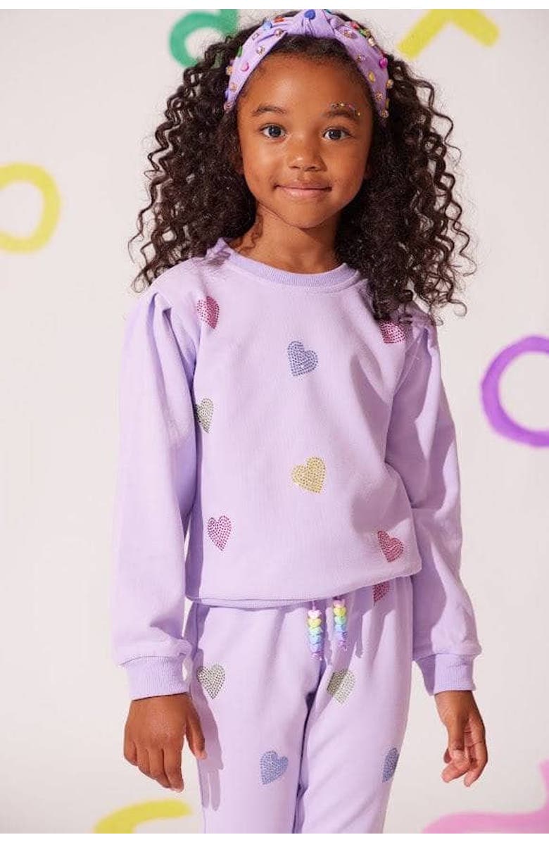 Lola + The Boys Crystal Hearts Set, Alternate, color, Lavender