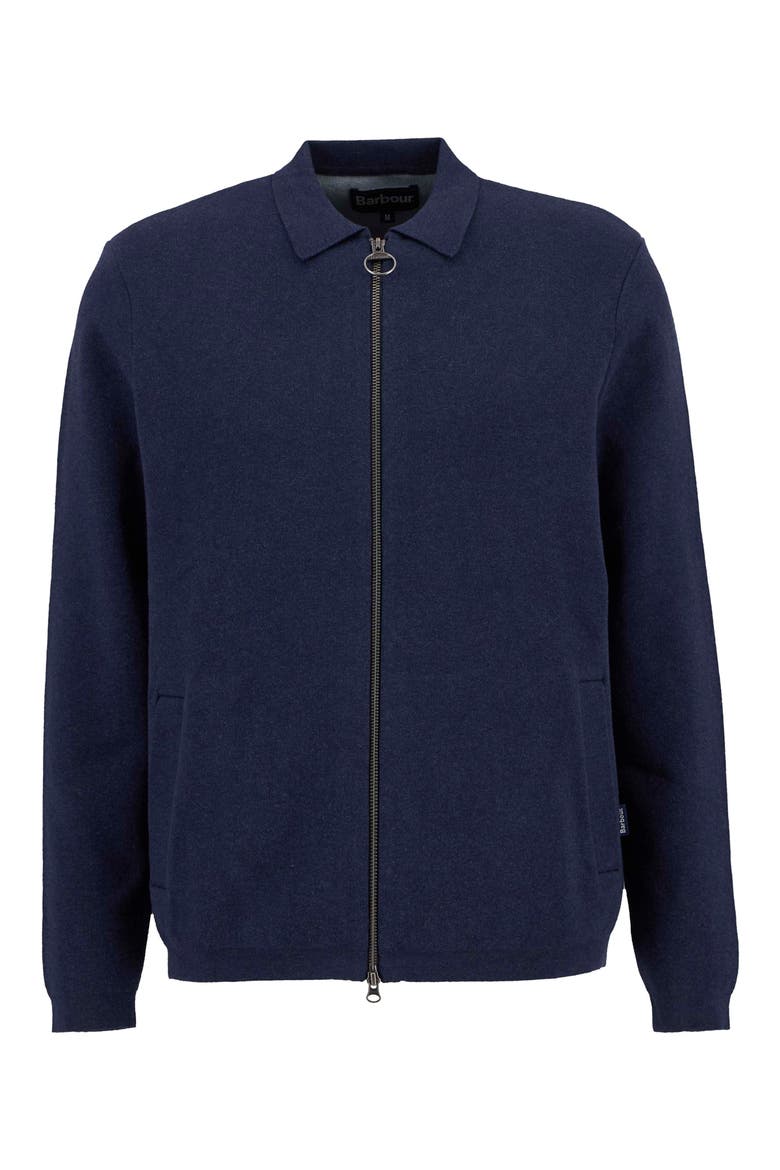 Crowcombe Cotton Zip Cardigan, Alternate, color, NAVY
