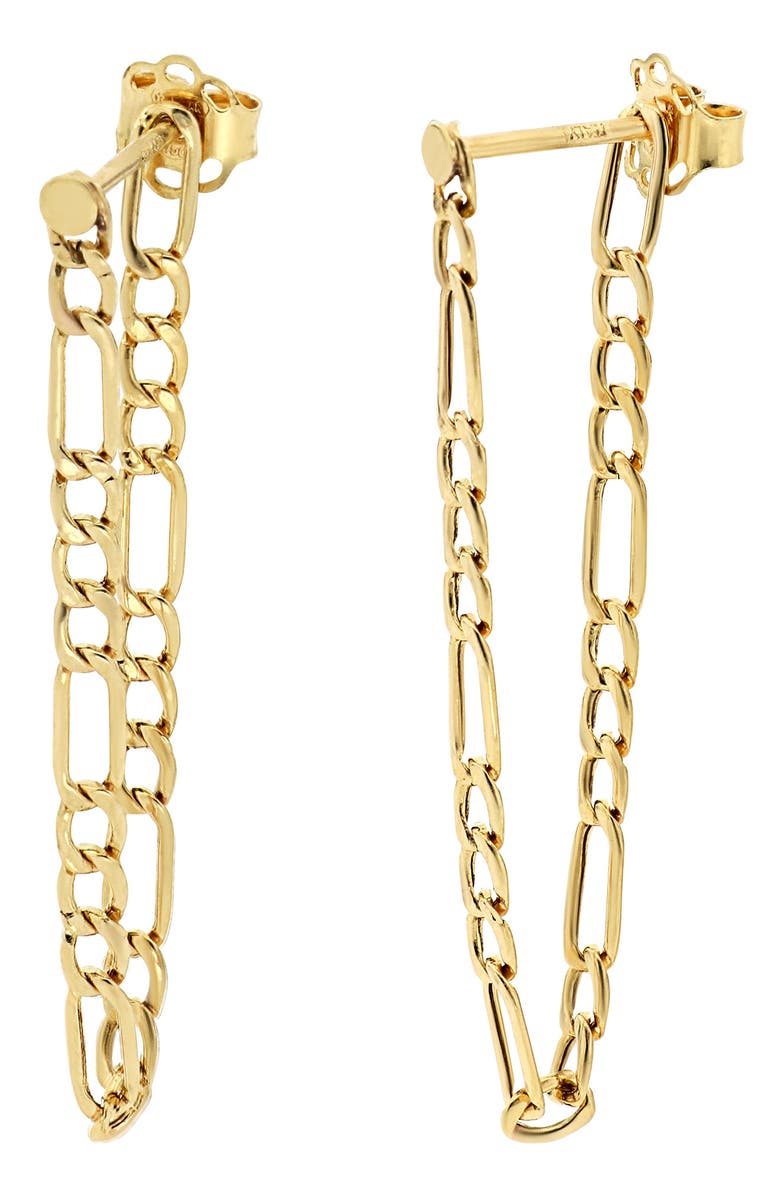 Bony Levy 14K Gold Figaro Chain Drop Earrings, Alternate, color,