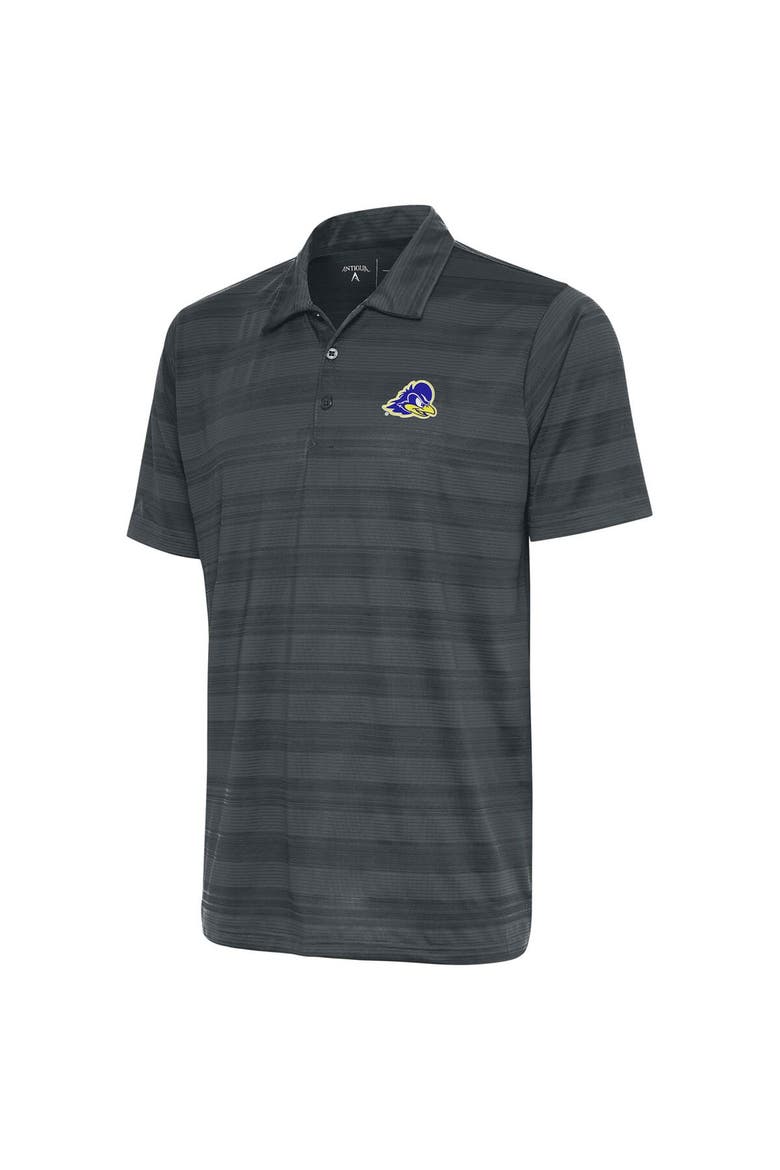 Men's Antigua  Pewter Delaware Fightin' Blue Hens Compass Polo, Main, color, Pewter