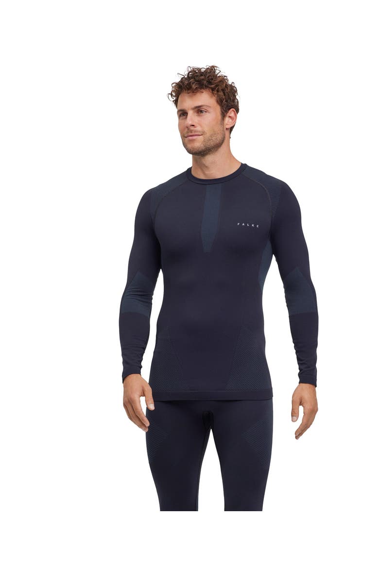 Warm Crew Neck Base Layer Top, Main, color, Black
