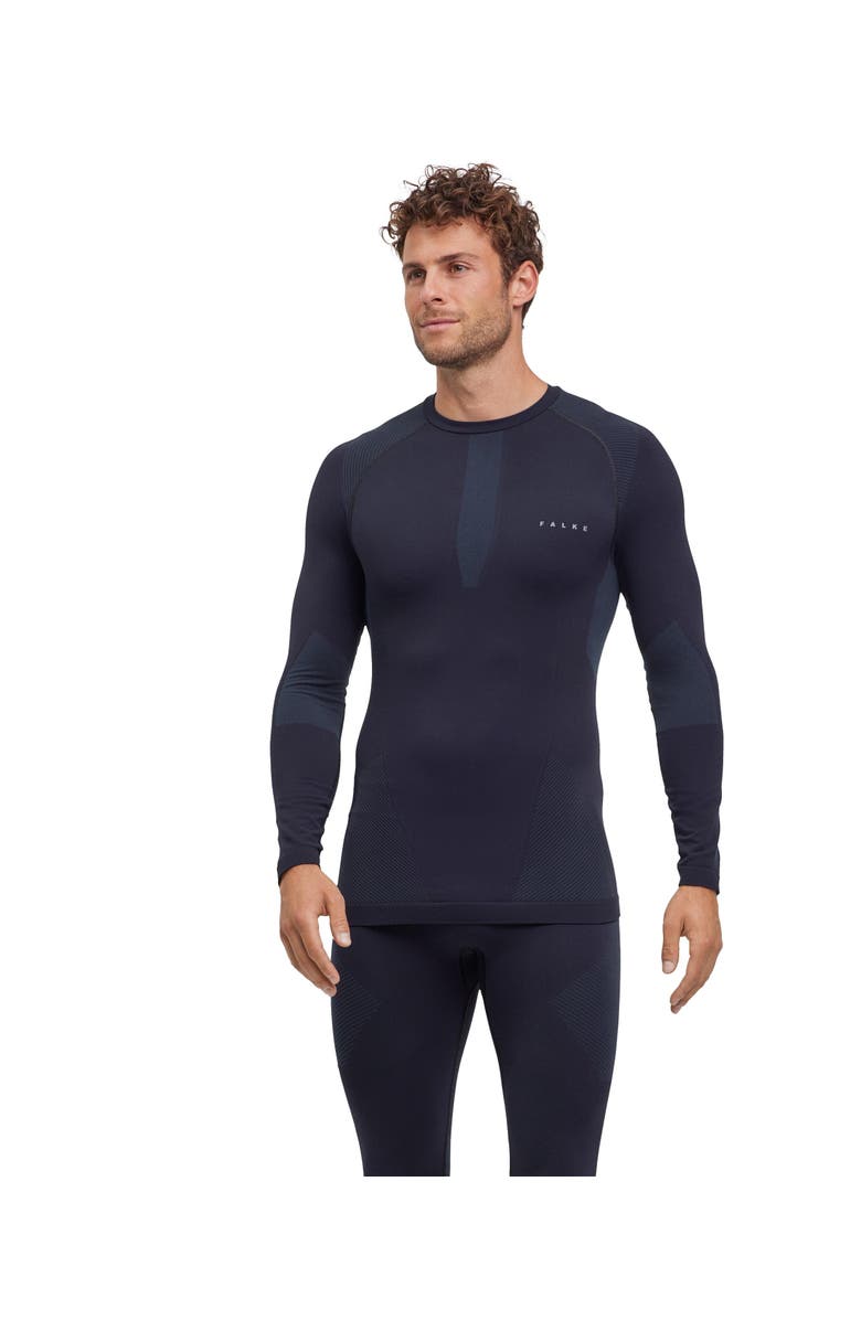 Falke Warm Crew Neck Base Layer Top, Main, color, Black