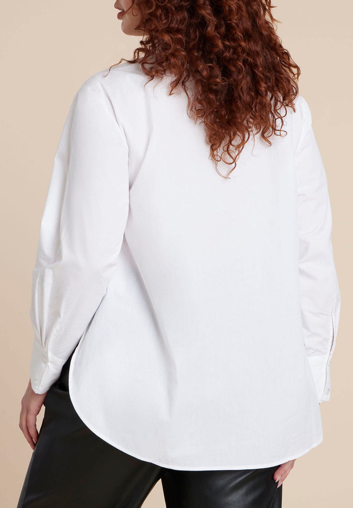 Dramatic Neck-Tie Poplin Shirt - image 2