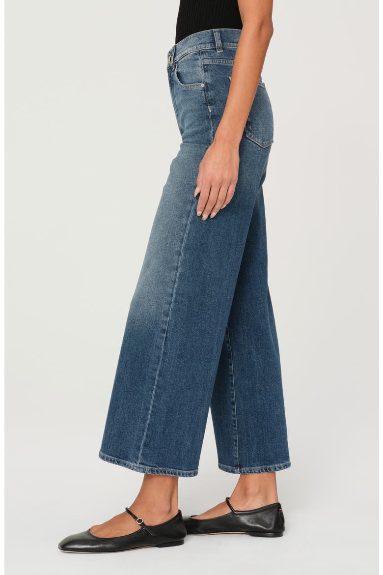 Hepburn High Waist Ankle Wide Leg Jeans, Alternate, color, SEAGATE