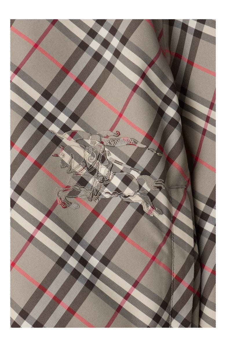 Burberry Cropped Reversible Check Jacket, Alternate, color, Mauve Grey