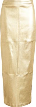 NIKKI LUND Iggy Metallic Maxi Skirt