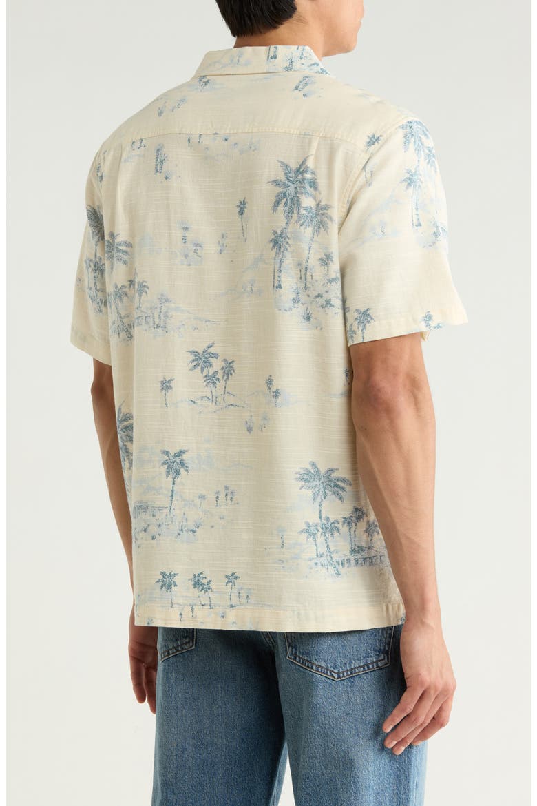 Scenic Print Camp Shirt, Alternate, color, NATURAL MULTI PRINT