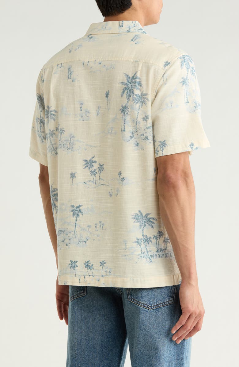 Lucky Brand Scenic Print Camp Shirt, Alternate, color, Natural Multi Print
