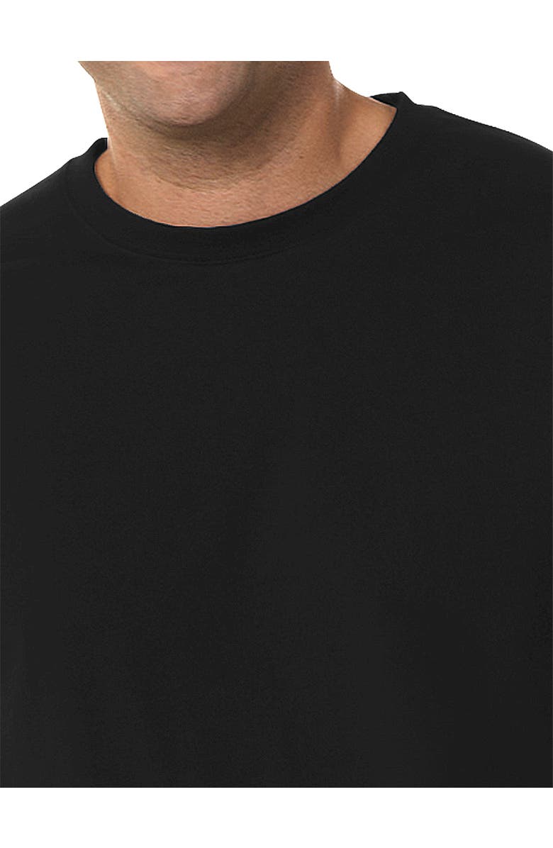 Harbor Bay by DXL Big & Tall Moisture-Wicking Long-Sleeve T-Shirt, Alternate, color, Black