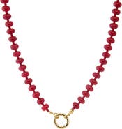 BY ADINA EDEN Magenta Beaded Clicker Necklace