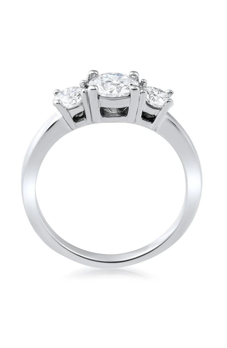 Bliss Diamond 1 1/2ct 3 Stone Round Diamond Engagement Ring 14K Gold Lab Grown, Alternate, color, 14K White Gold