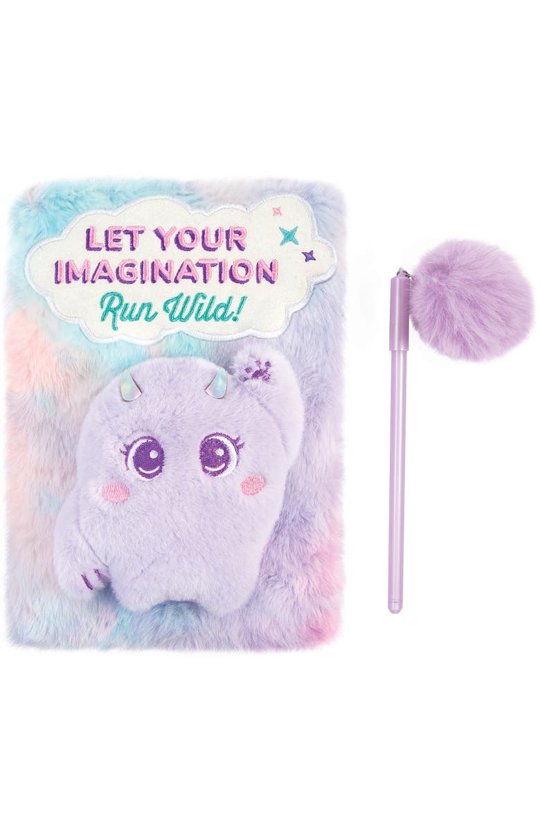 3C4G Imagination Land Wild Style Plush 192 Page Journal and Pen, Alternate, color, Multicolored