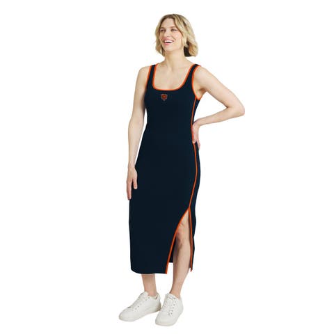 Women's WEAR by Erin Andrews  Navy Chicago Bears Ribbed Tank Dress