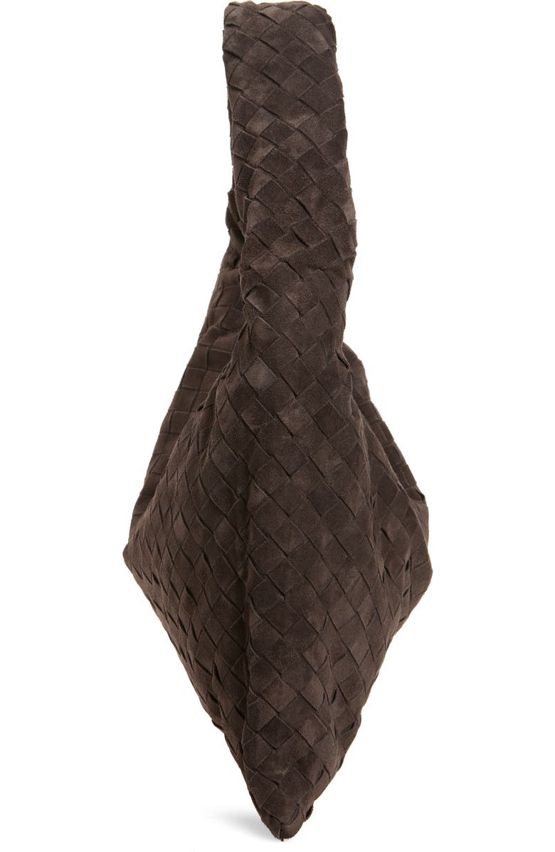 Bottega Veneta Large Hop Intrecciato Suede Hobo Bag, Alternate, color, 2190 Fondant-M Brass