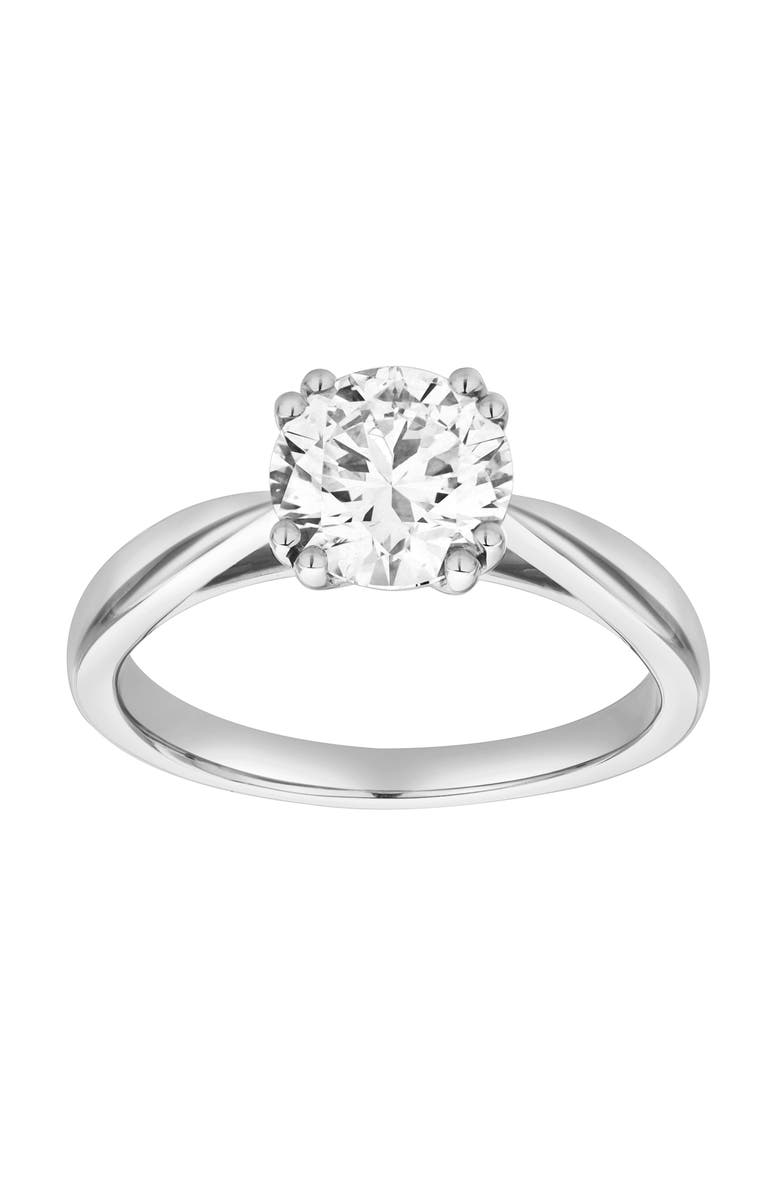 LuvMyJewelry Velora 14K Gold Round Lab Grown Diamond Solitaire Ring - 1.5 Ct, Main, color, 14K White Gold