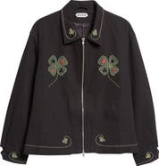 Bode Lucky Draw Embroidered Cotton Twill Jacket