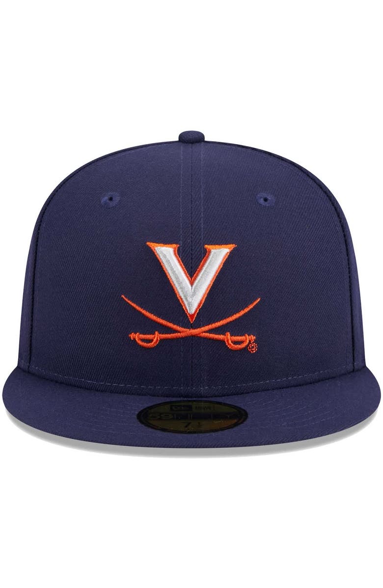 New Era Men's New Era Navy Virginia Cavaliers 59FIFTY Fitted Hat, Alternate, color,