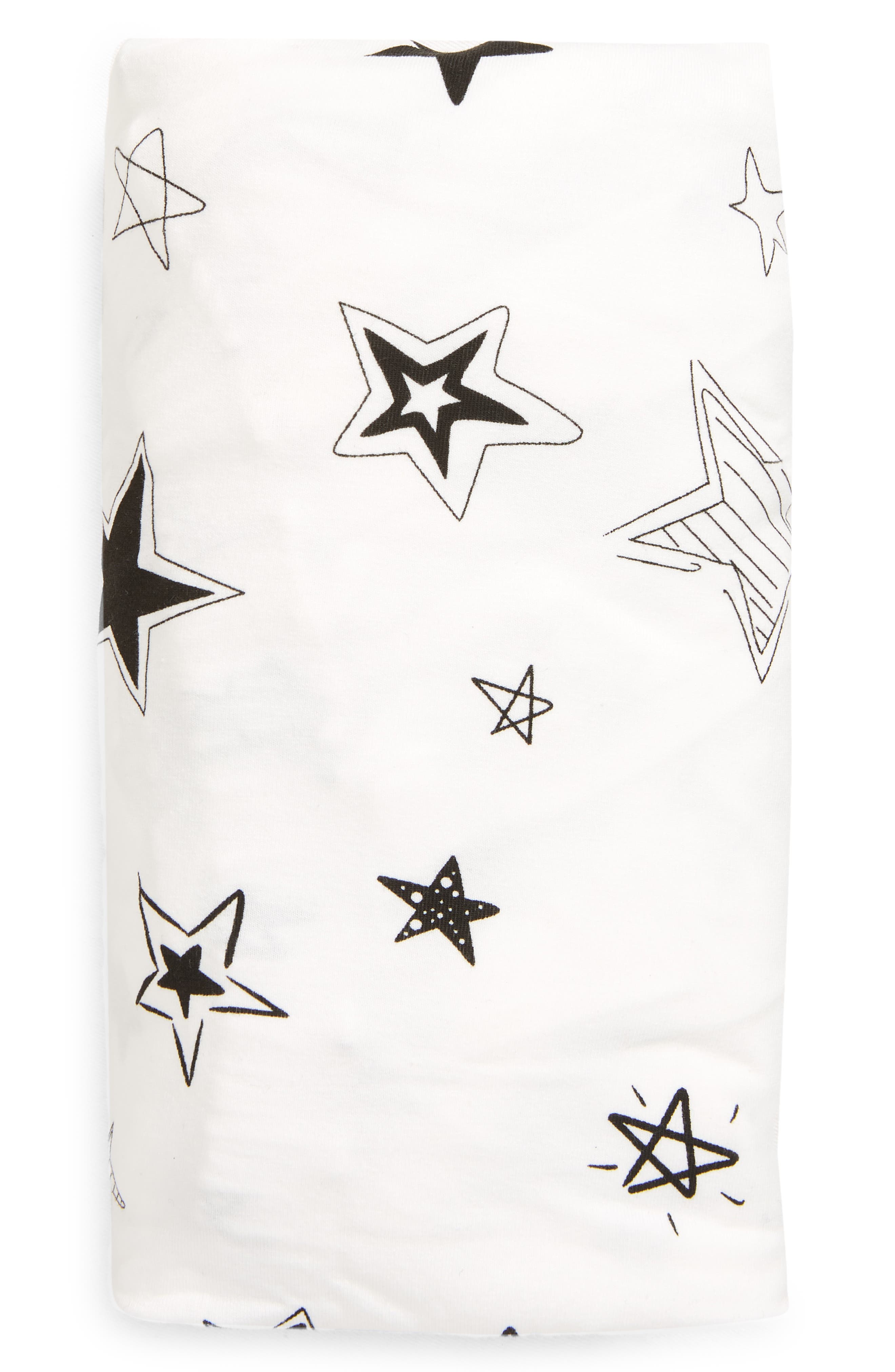 Norani Stretch Organic Cotton Crib Sheet in Black/White