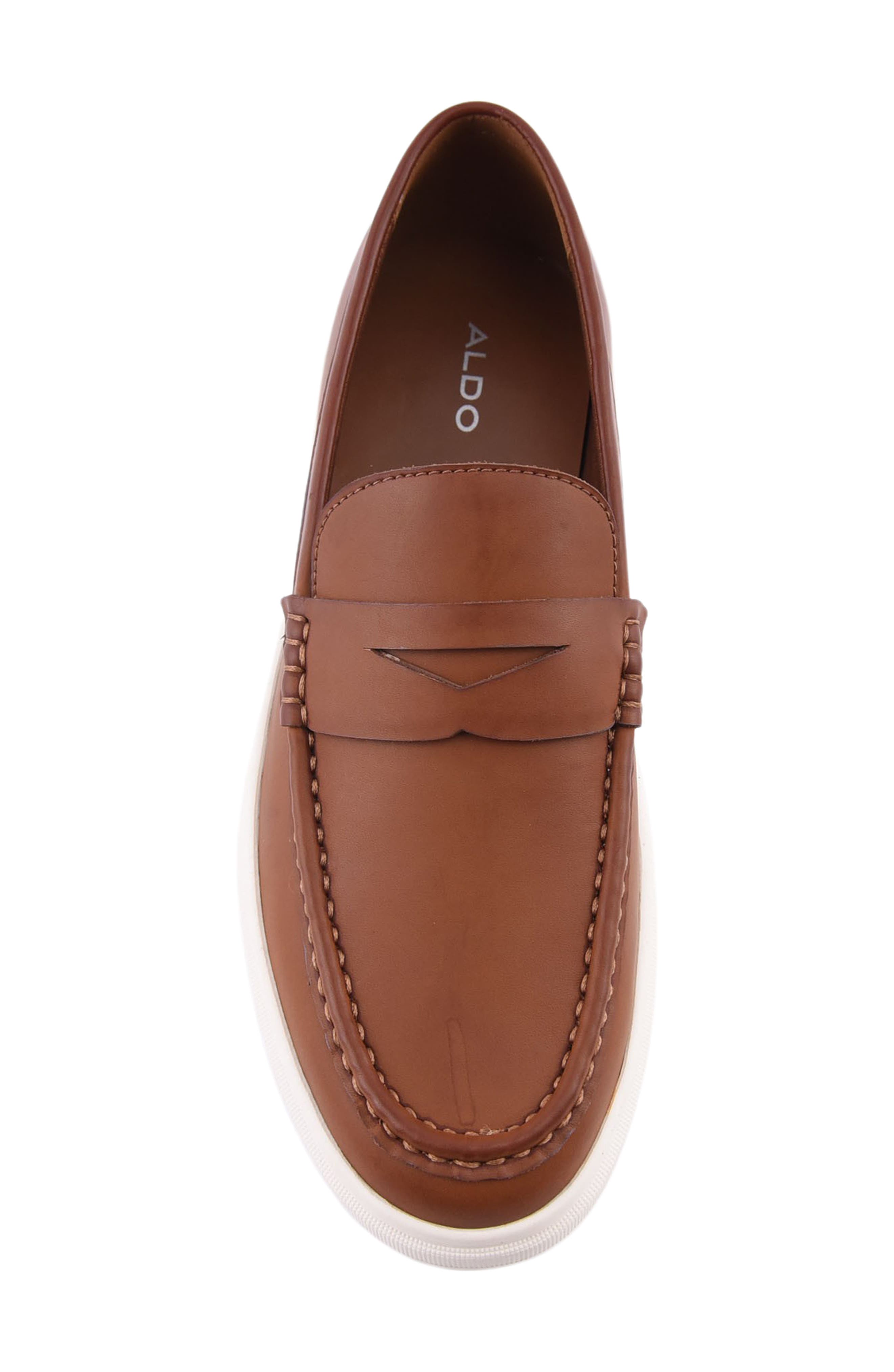 ALDO Zayne Penny Loafer, Alternate, color, Tan Synthetic Smooth