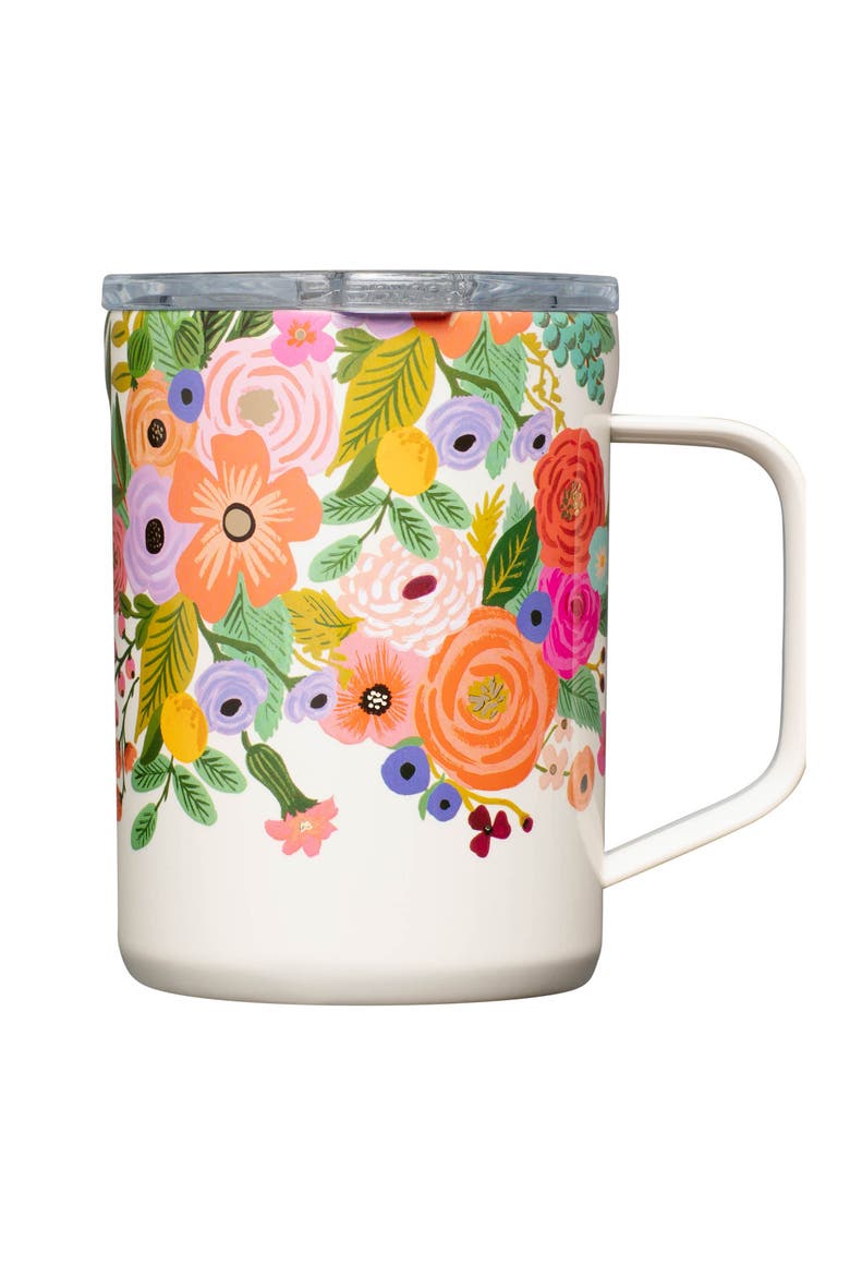 16-Ounce Lidded Mug, Main, color, GARDEN PARTY CREAM