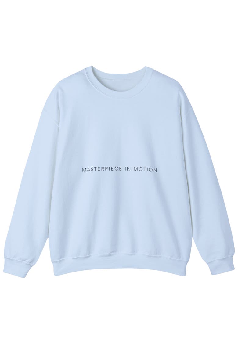 Ria Heavy Cotton Crewneck Sweatshirt, Alternate, color, SKY BLUE
