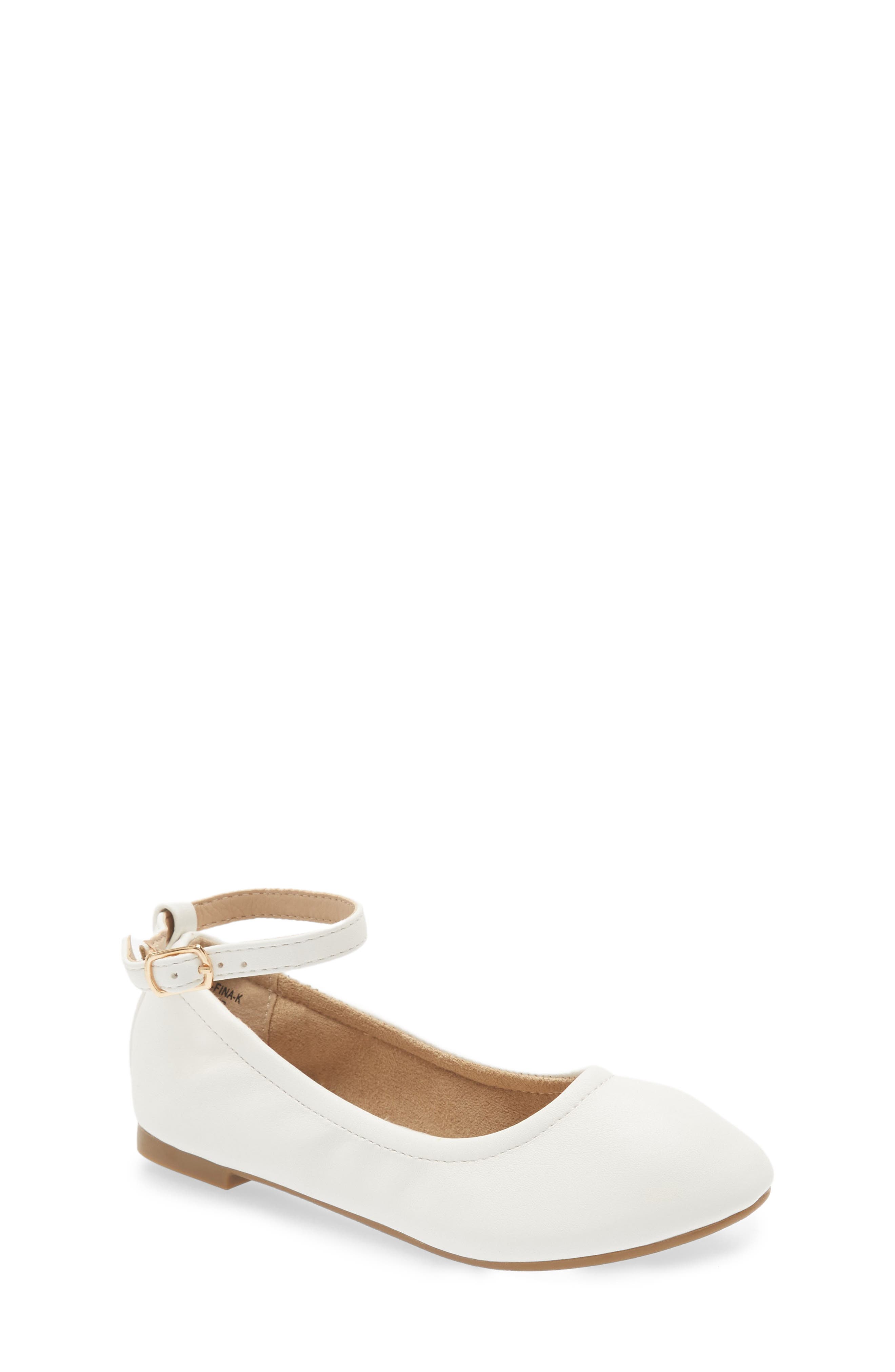 DREAM PAIRS Kids' Ankle Strap Ballerina Flat, Main, color, 