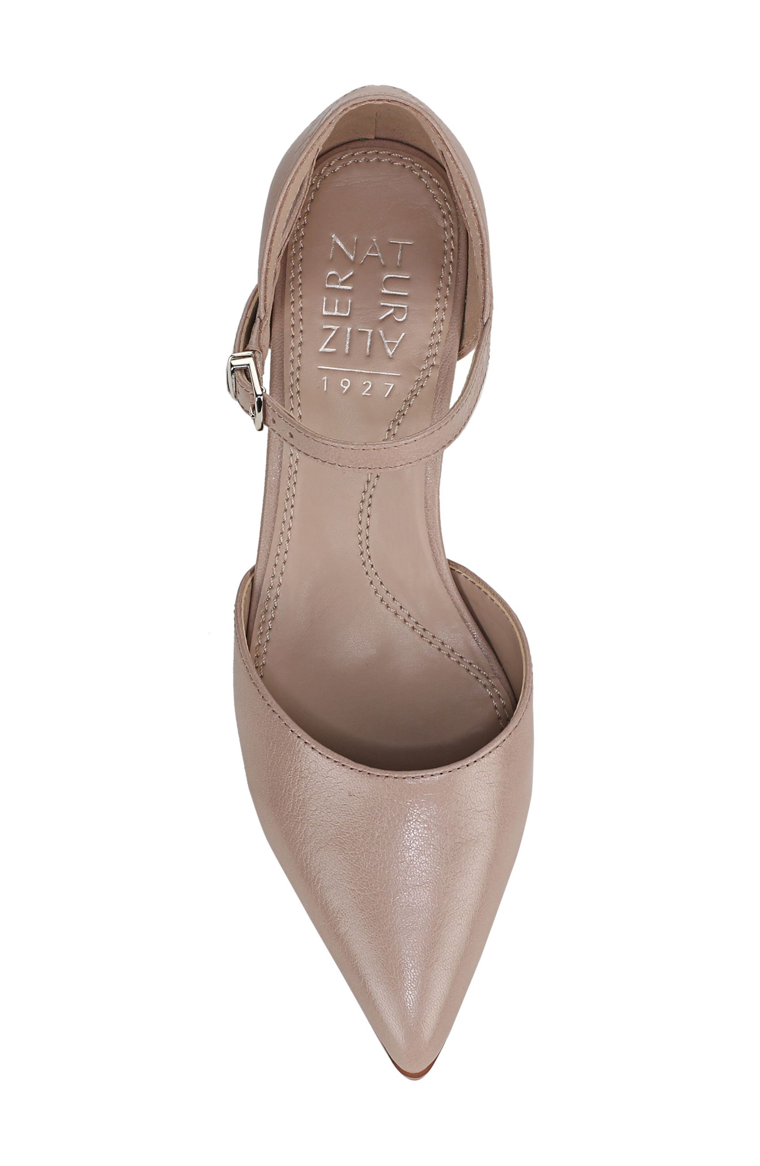 Maddox Ankle Strap Pointed Toe Pump, Alternate, color, WARM TAUPE TAN