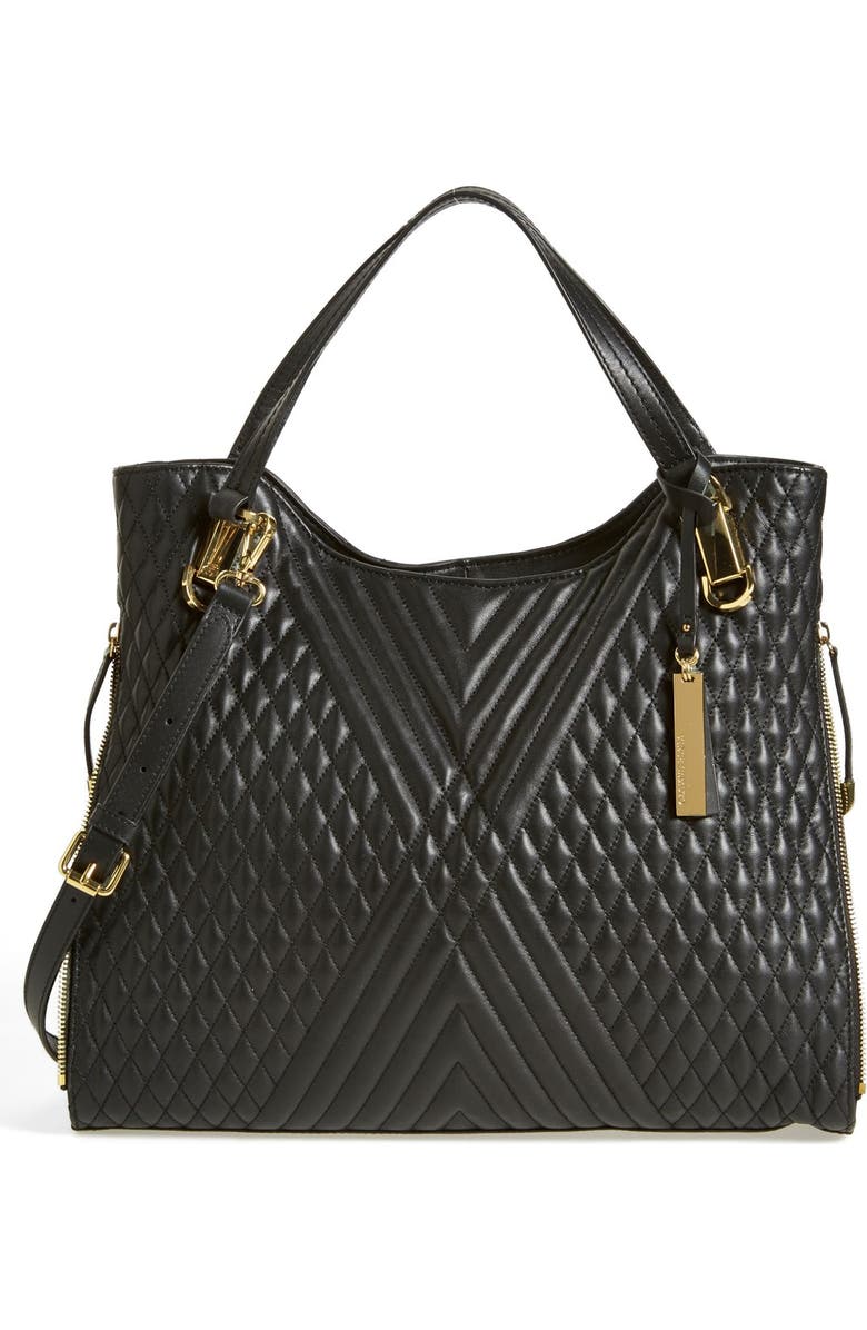 Vince Camuto 'Riley' Quilted Leather Tote, Main, color,