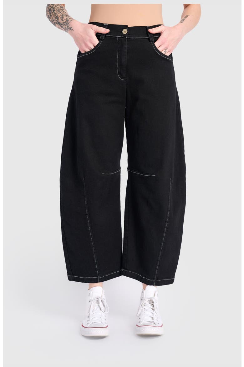 Go-To Barrel Pants, Main, color, Black