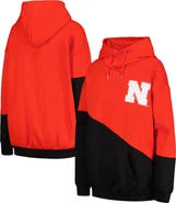 GAMEDAY COUTURE Women's Gameday Couture Scarlet/Black Nebraska Huskers Matchmaker Diagonal Cowl Pullover Hoodie