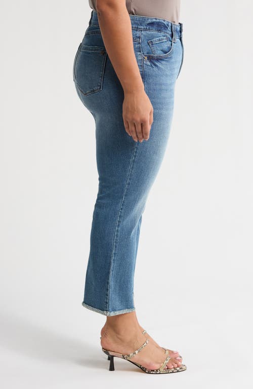 Wit & Wisdom Tatum 'ab'solution Frayed High Waist Ankle Bootcut Jeans In Blue