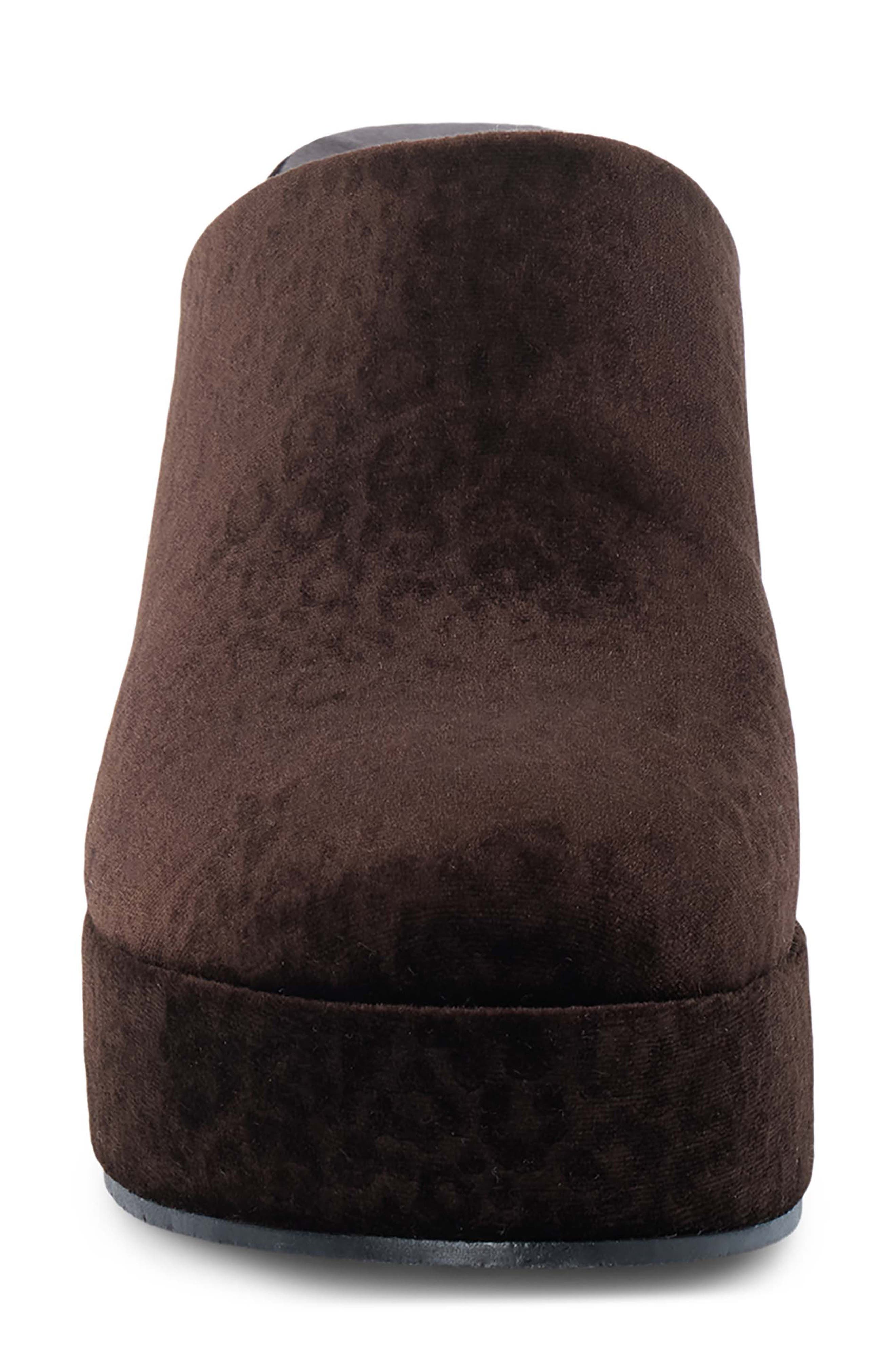 Jayde Platform Pump, Alternate, color, CHOCO VELVET FAB