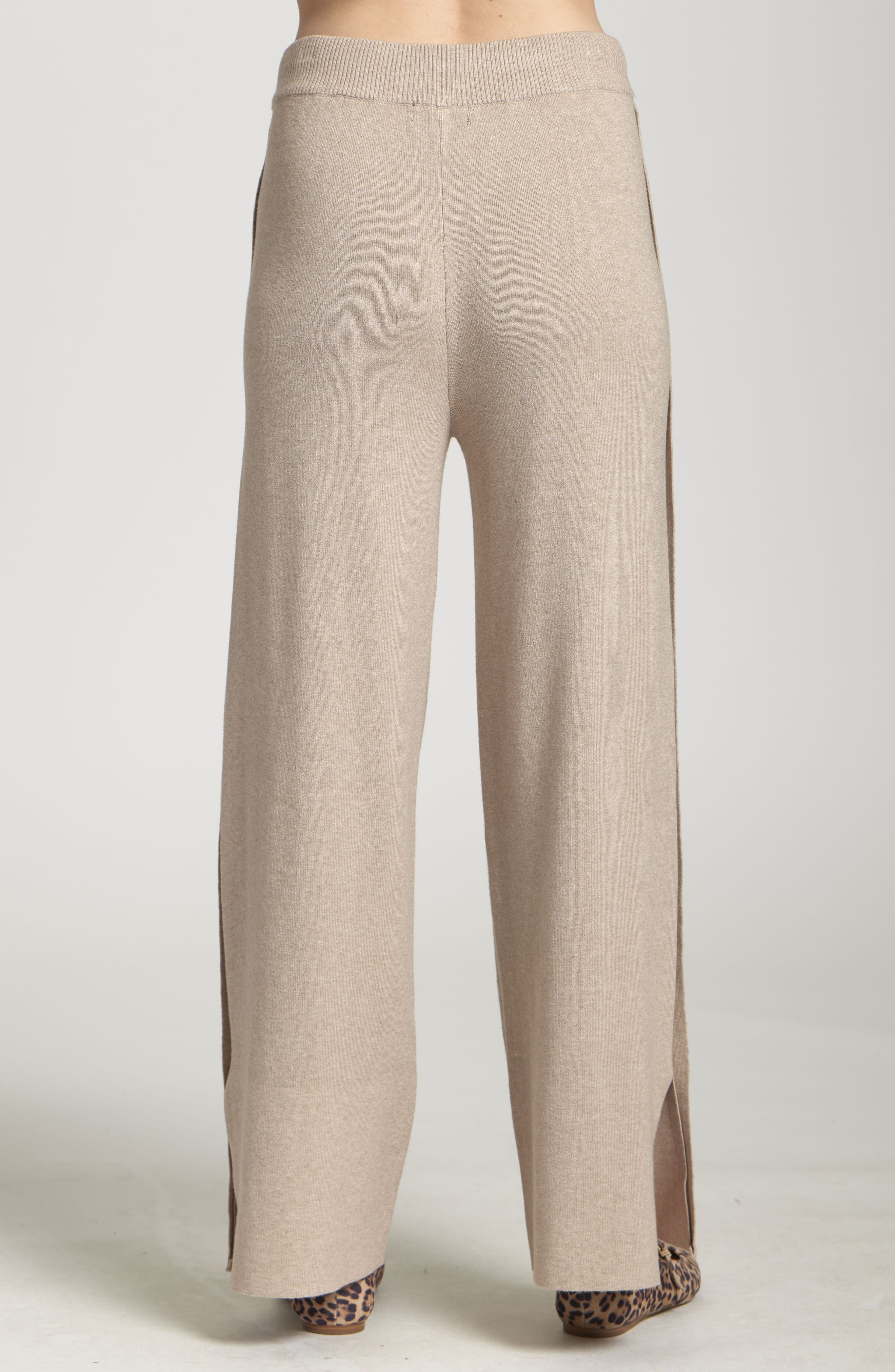 Drawstring Waist Split Hem Pants - image 2