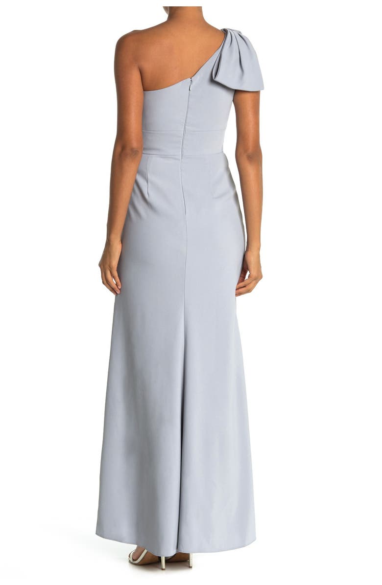 After Six Bow One-Shoulder Trumpet Gown, Main, color,