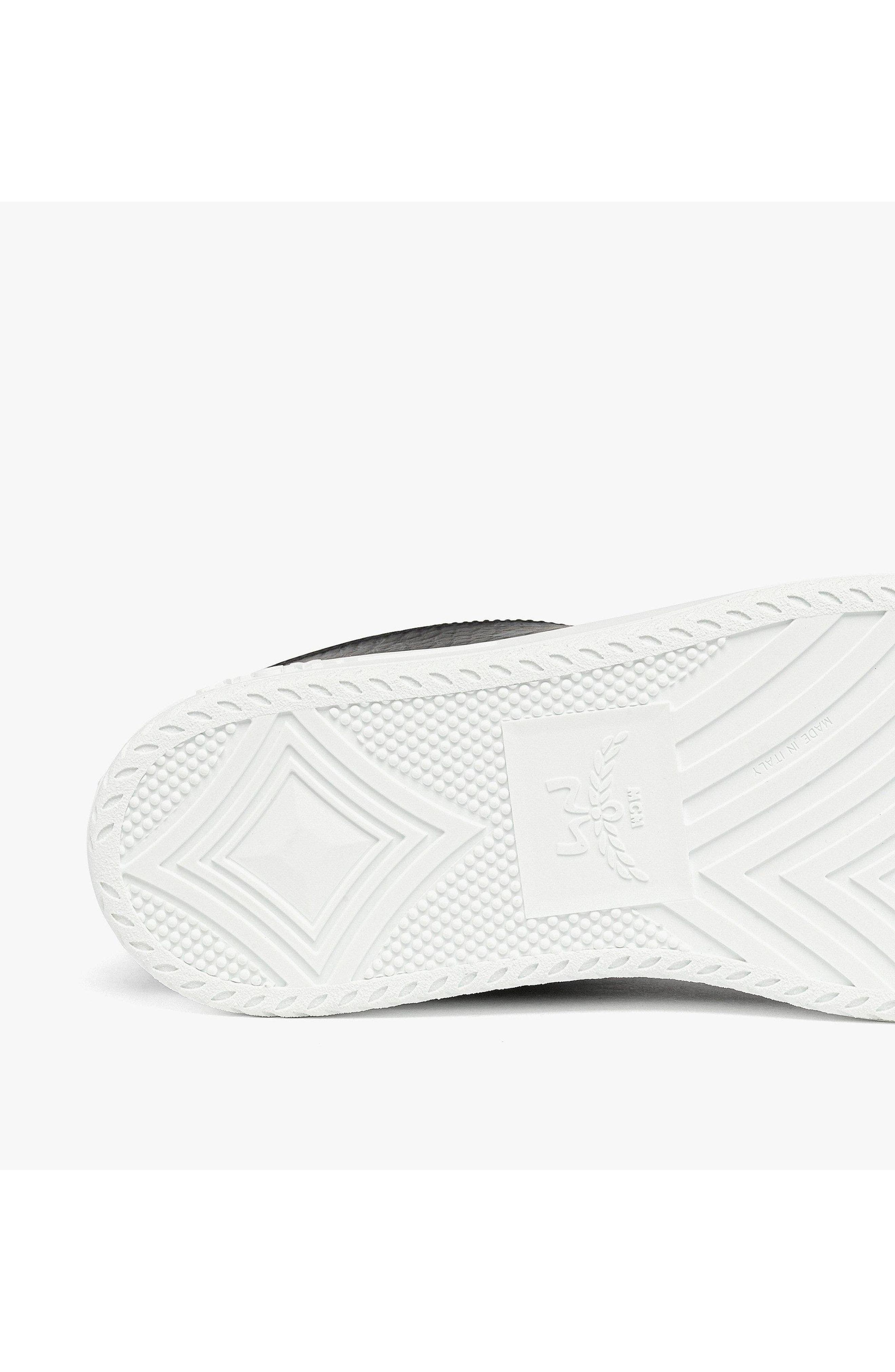 MCM Neo Terrain Lo Sneakers in Visetos, Alternate, color, Black