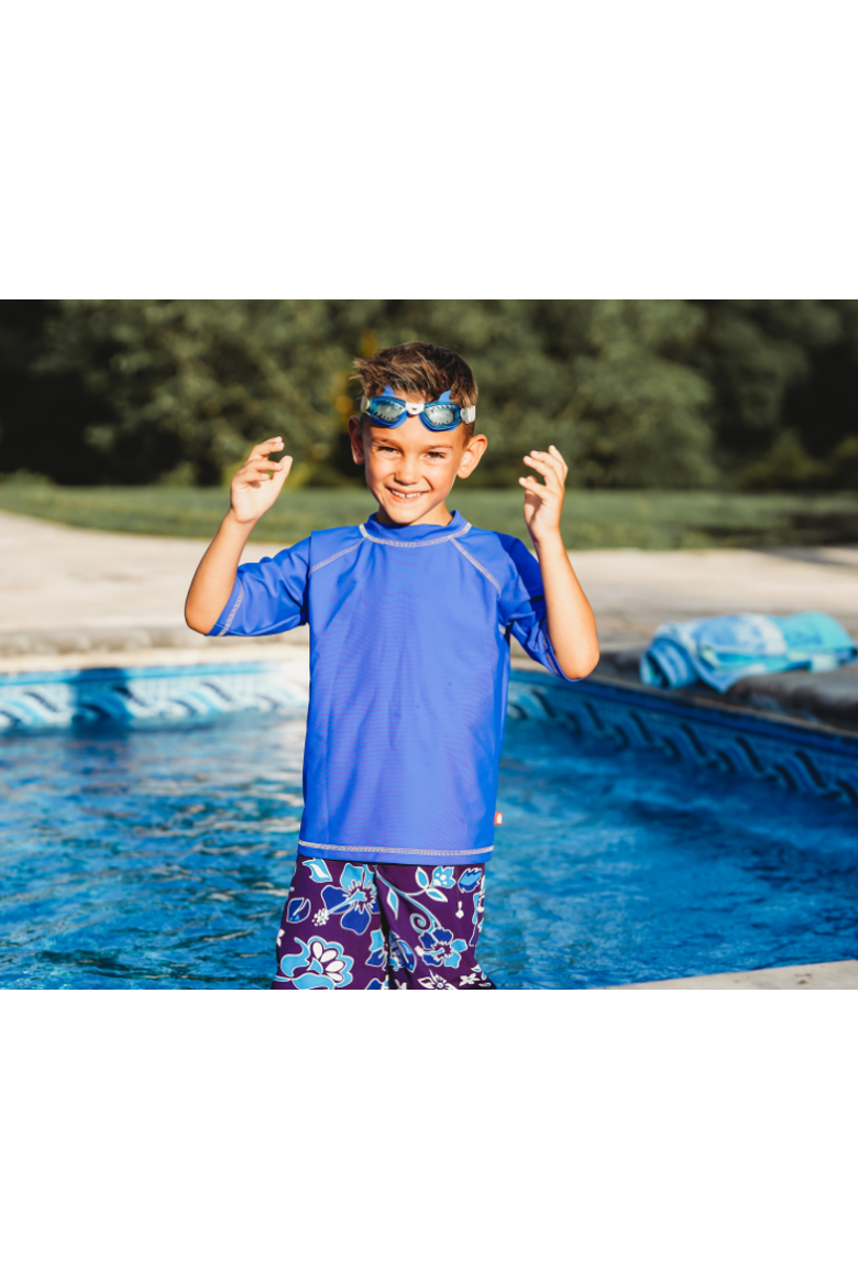 Baby Boys UPF 50+ Short Sleeve Rashguard, Alternate, color, Yellow