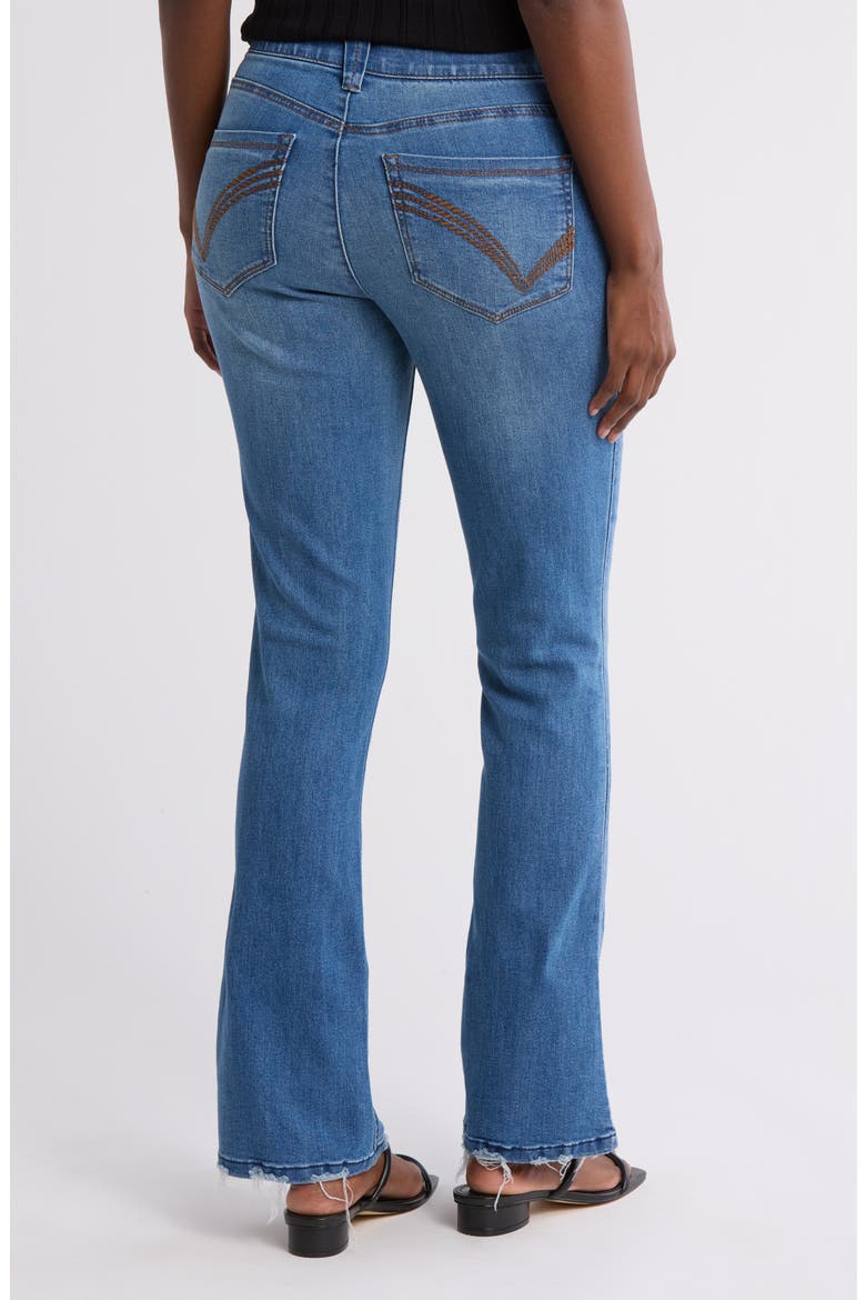 High Waist Itty Bitty Bootcut Jeans, Alternate, color, MID BLUE