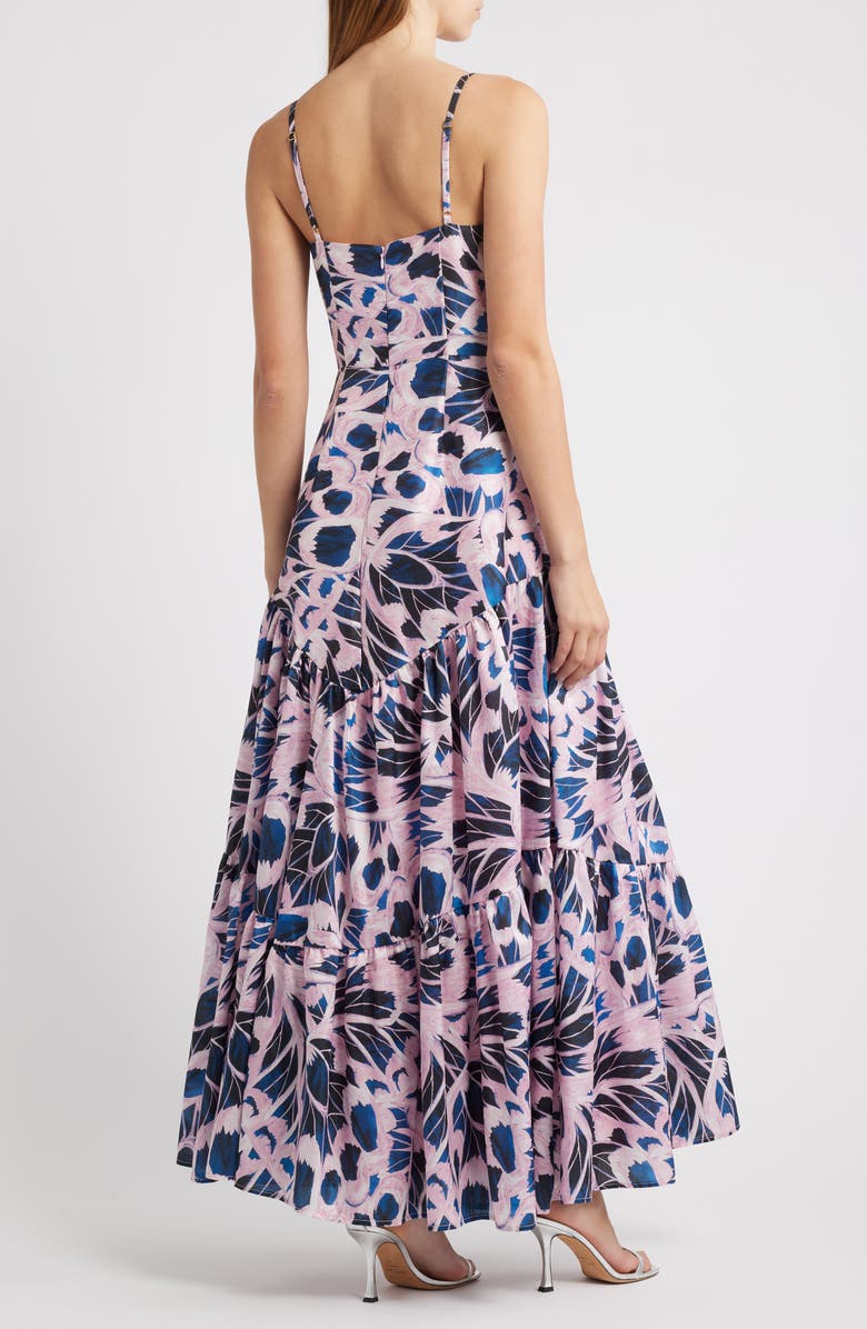 Hutch Floral Tiered Gown, Alternate, color, Navy/ Pink